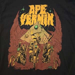 Ape Vermin Band Tshirt Metal Rock Men's Large Monkey